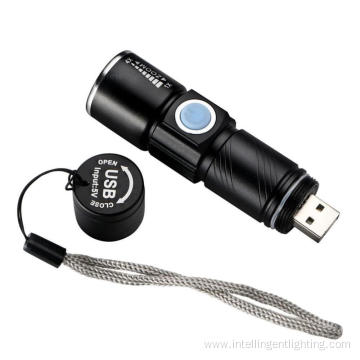 Aluminum Stretch Zoom Rechargeable Flashlight Torch